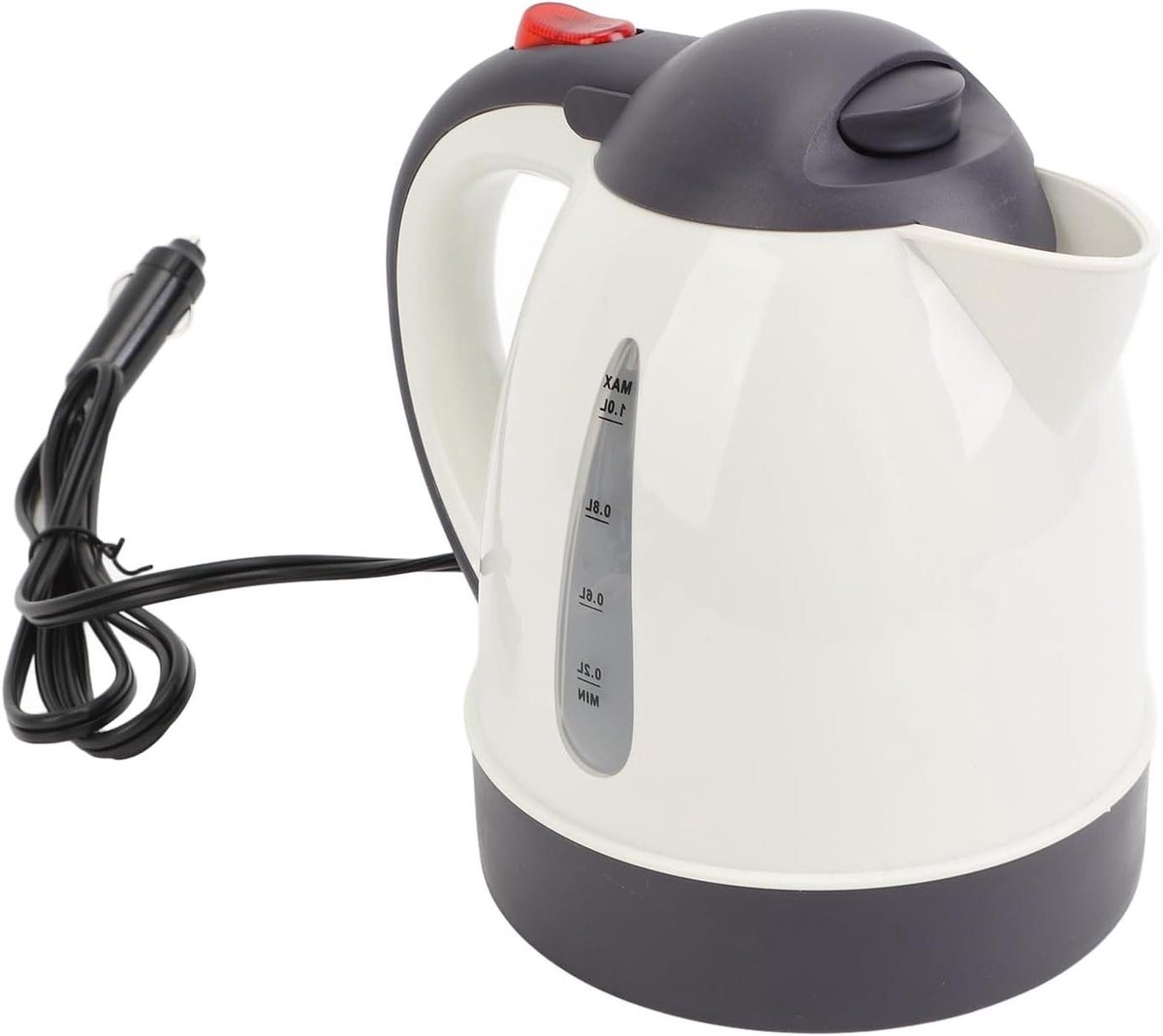 Draagbare Auto-waterkoker Efficiënte 1000ml Road Trip-waterverwarmer Automatische Uitschakeling voor Kamperen Roestvrij Staal (12V)