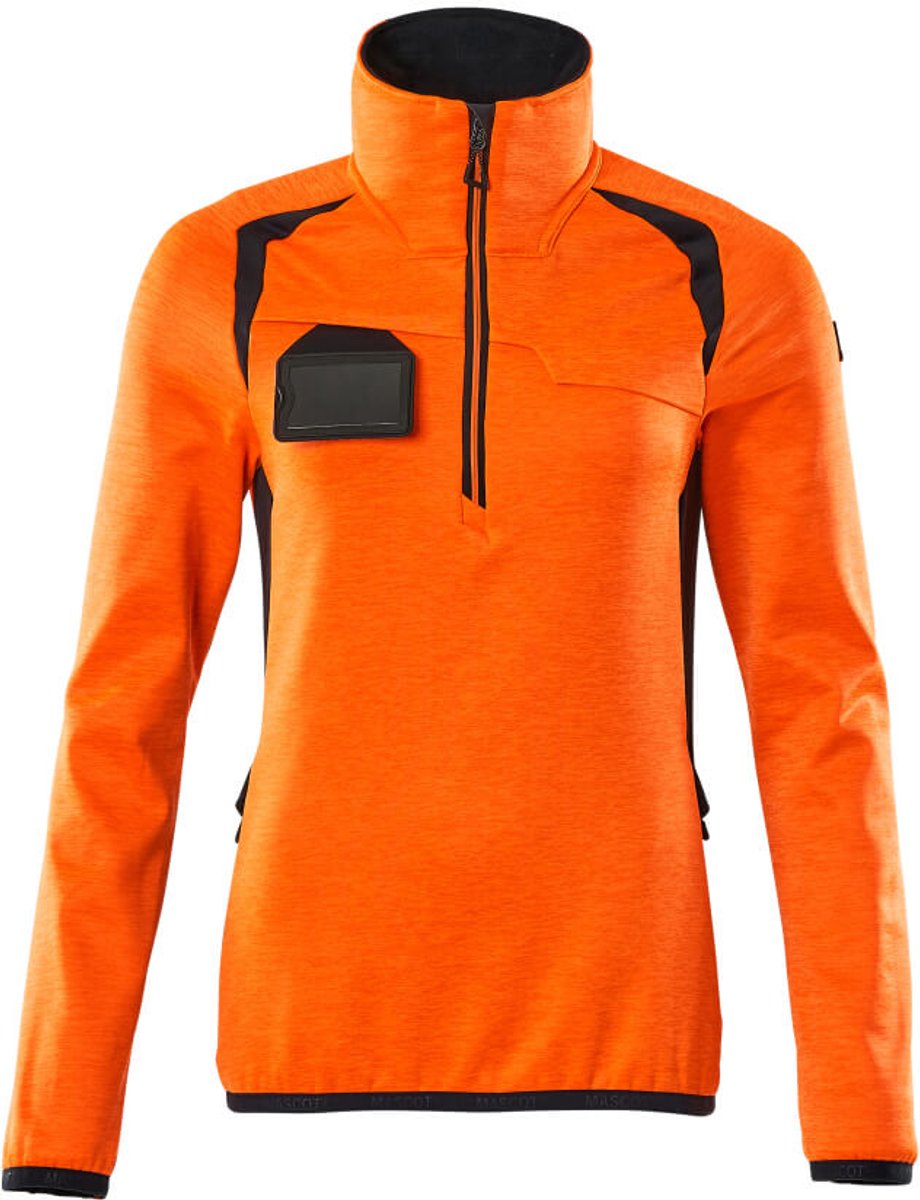 Mascot Accelerate Safe Fleecetrui met korte rits 19353-316 - hi-vis oranje/donkermarine - L