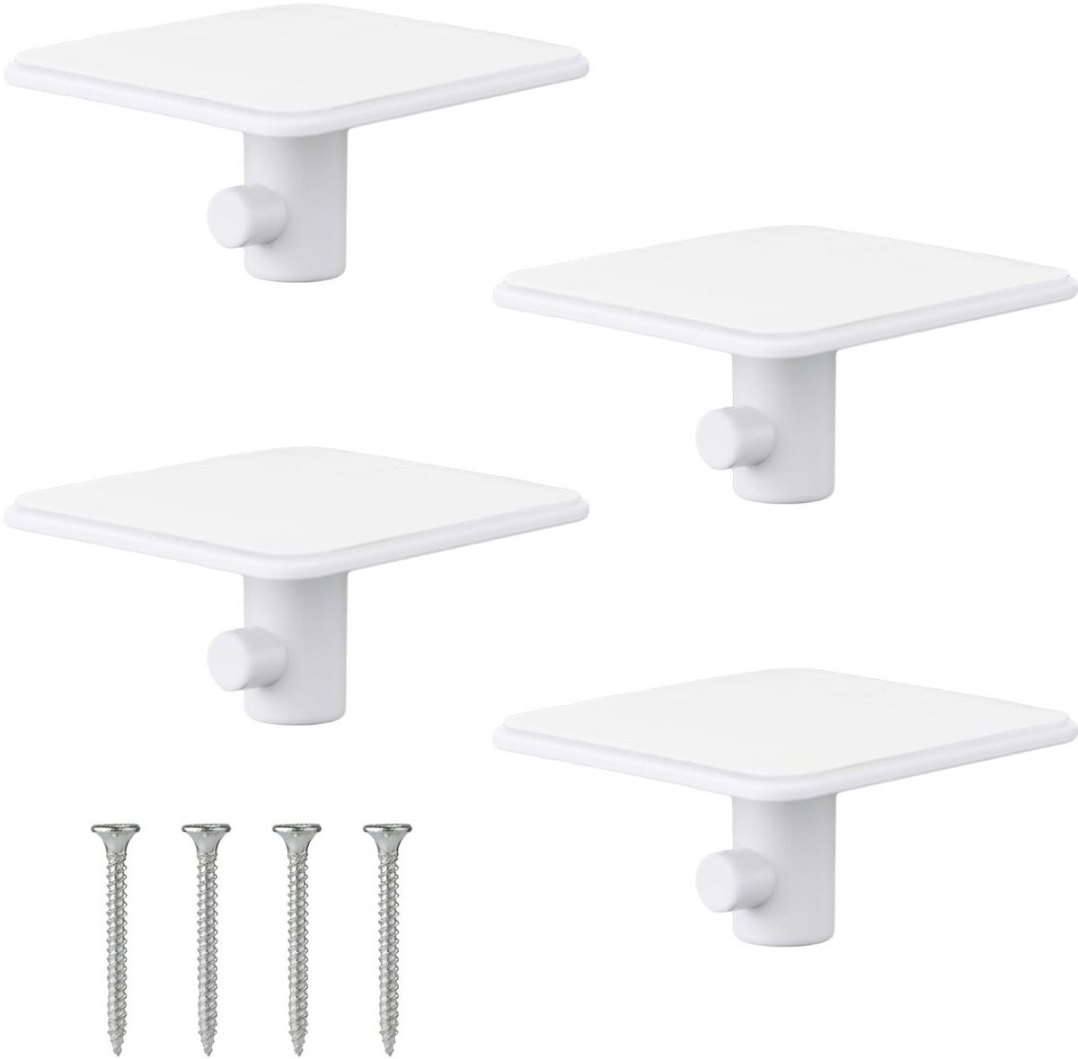 Dailygoods- Standmixer Opbergorganisator - 4 Stuks - Kunststof Houders - Accessoires voor Keukenmixers - Inclusief Schroeven - Wit - Mixeraccessoires