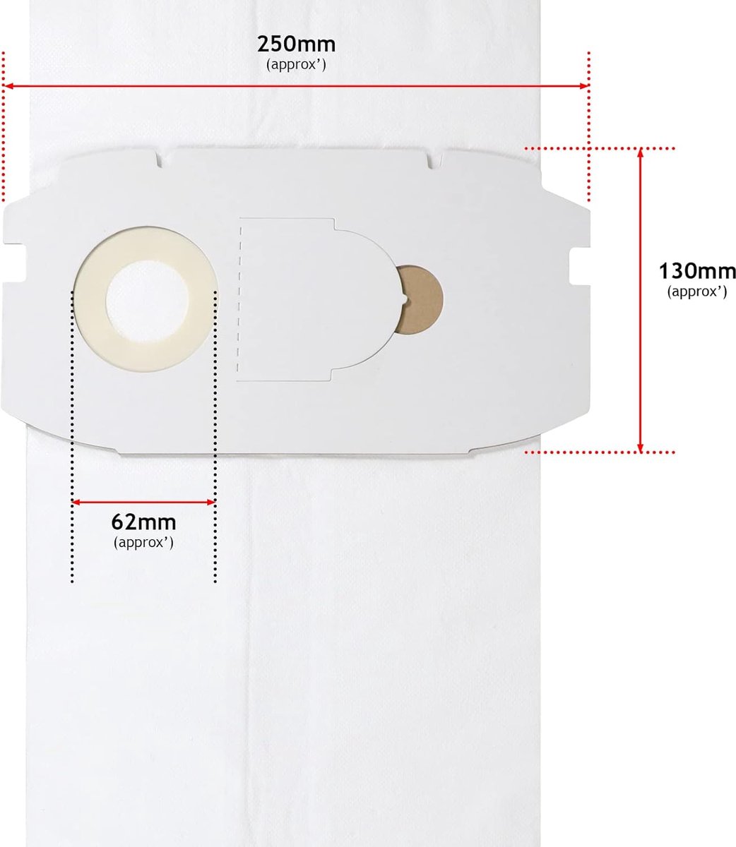 Stofzuigerzakken - Microvezel zakken - Stof afvangen - Hoge filtratie - 10 stuks - Wit
