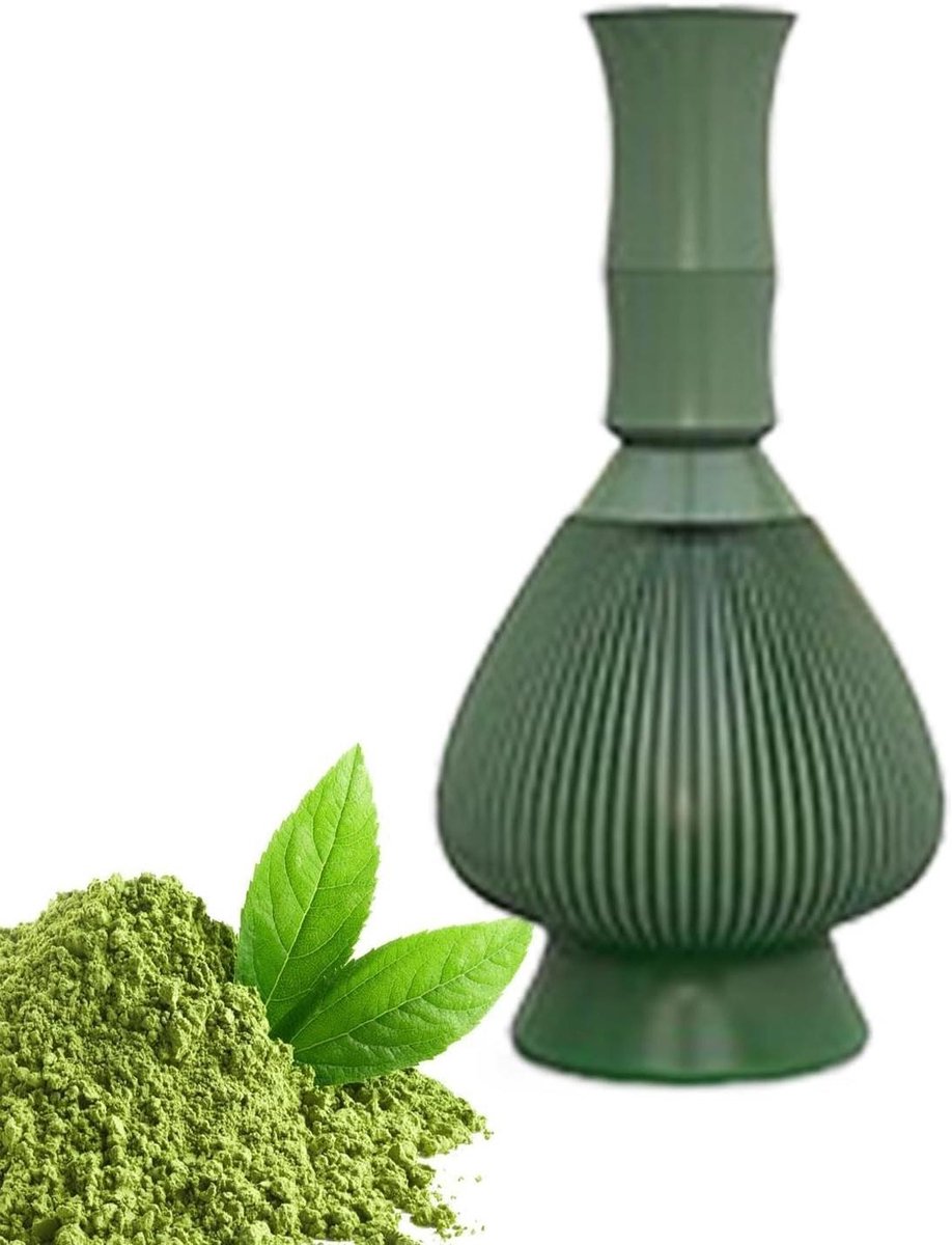Handmatige Blender - Roerder Mixer - Drankjes Maken - Elegant Japans Design - 15x7 cm - Groen