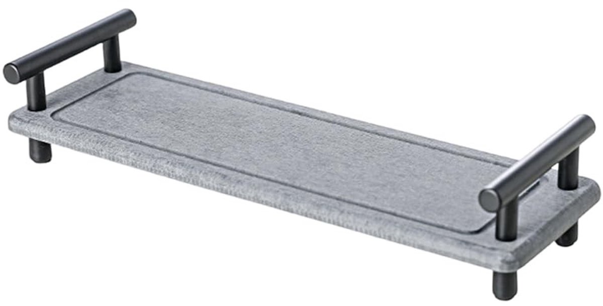 Dailygoods- Absorberende Stenen Bak - Natuurlijke Diatomeeënaarde - 2 Handgrepen - Sneldrogend - Waterabsorberend - Droge Opslagomgeving - Opbergbak