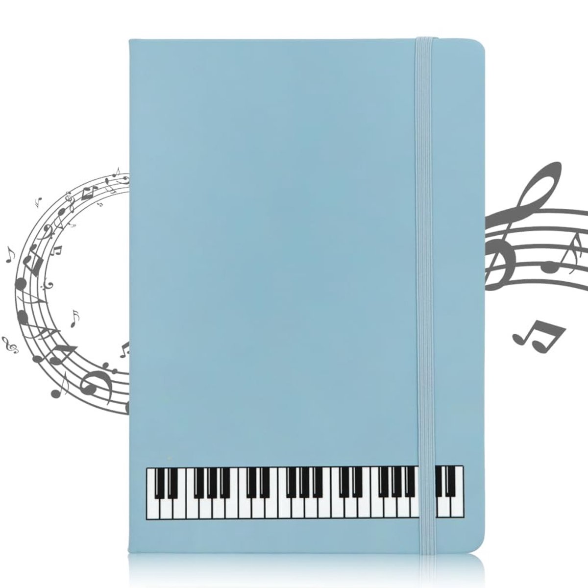 Dailygoods- Notitieboek A5 - Zachte Omslag van Kunstleer - Gelinieerd Notitieblok - 100 Vellen/200 Pagina's - Duurzaam Ontwerp - Ideaal voor Muziekliefhebbers - Schrijfboek