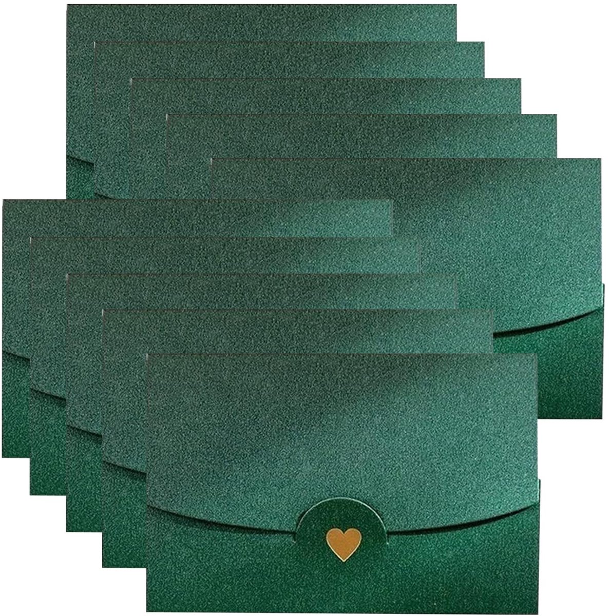 Dailygoods- Mini-Enveloppen 50 Stuks - Hartvormige Enveloppen - Cadeaukaarten - Valentijnsdag/Kerstmis - Hoogwaardig Papier - Afmetingen 10,5 x 7 cm - Cadeau-enveloppen