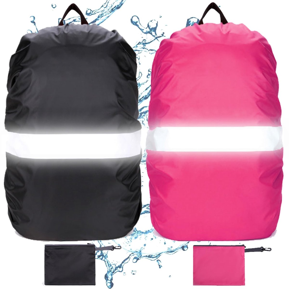 Dailygoods- Regenhoes Waterdicht 55 × 35 cm - Rugzak Cover - Reflecterend - 6 Pack - Outdoor Bescherming - Voor Wandelen/Kamperen - Rugzakhoes
