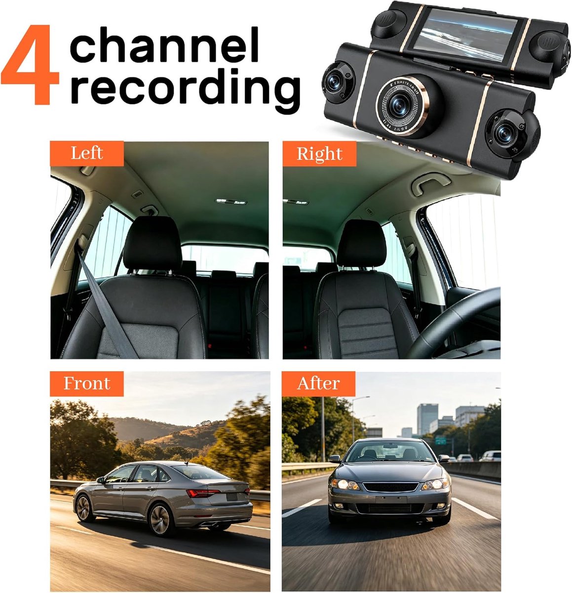 Autocamera - Dashcam - Veilig Rijden - 360 Graden Zicht - 32GB Opslag - Zwart – foto 5
