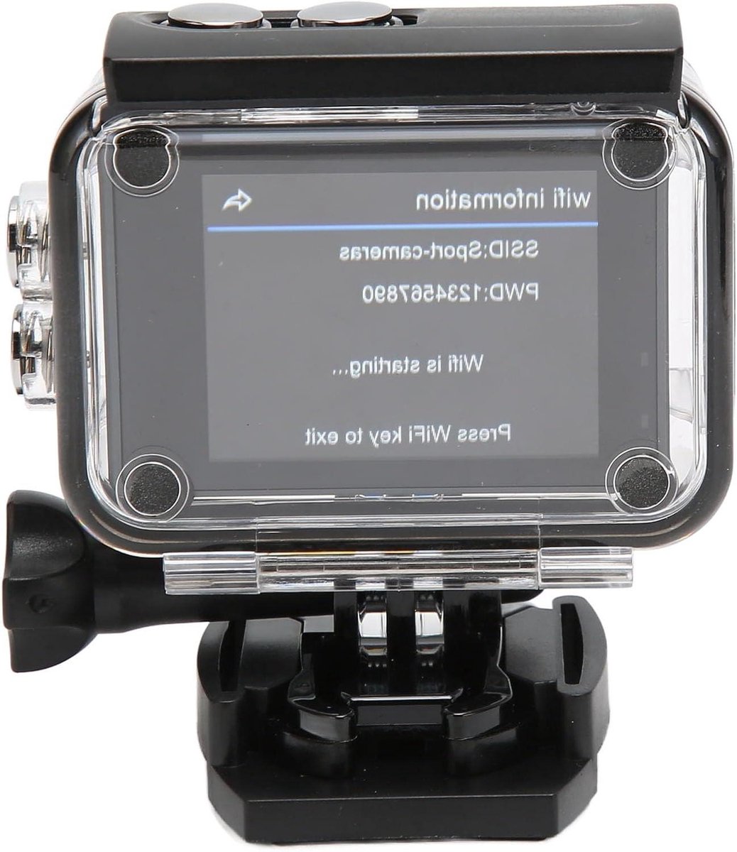 Actie Camera - Sportcamera WiFi - Avontuur Vastleggen - Dubbel Scherm - 5K Resolutie - Zwart