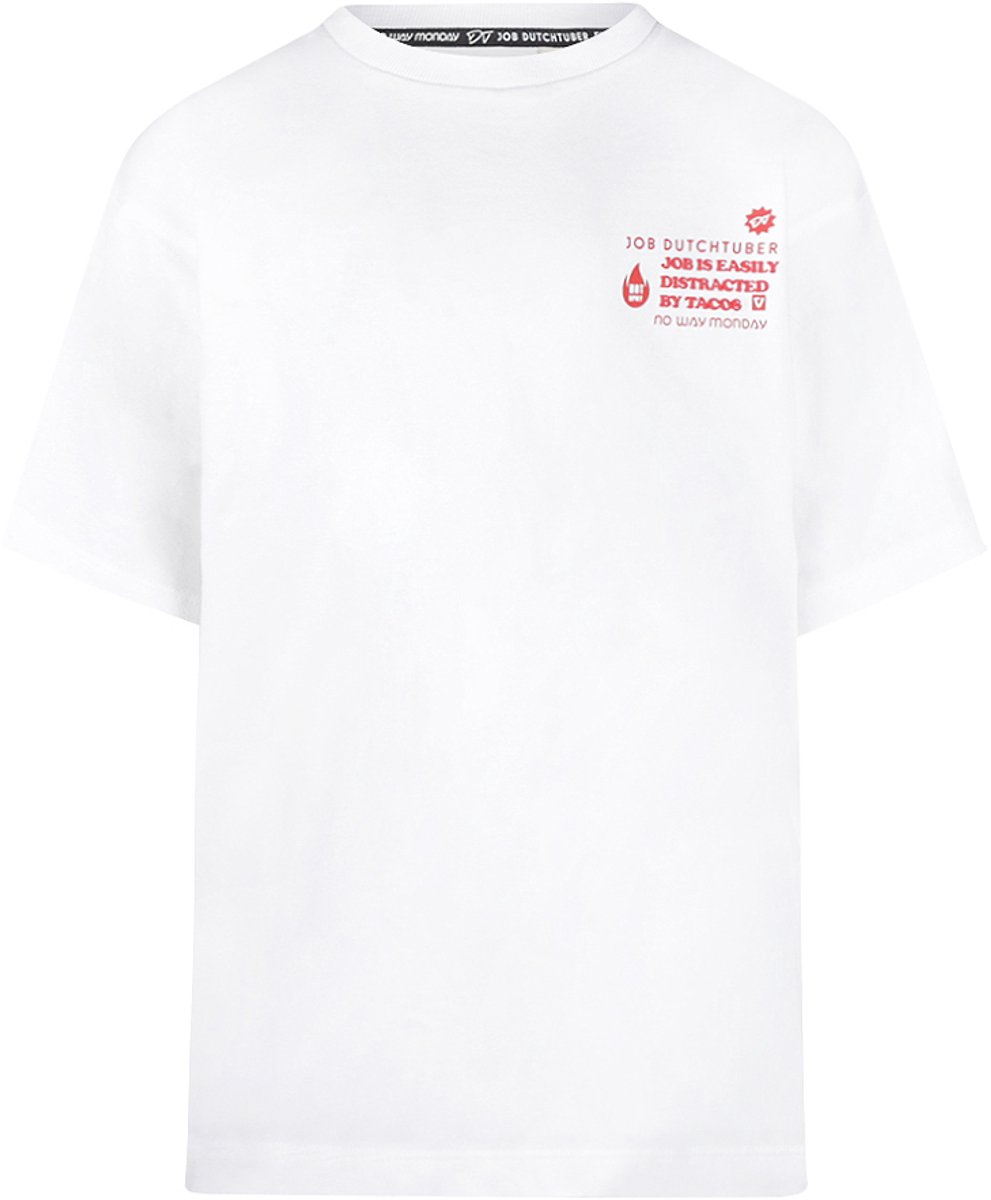 No Way Monday Bright White Loose Fit T-shirt
