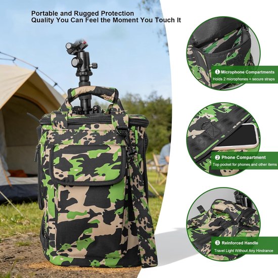 Draagbare draadloze Bluetooth-compatibele geluidsoverdracht stoffen zakjes voor JBL Partybox Encore2 Speaker Opbergtas Draagtas (Camouflage) — afbeelding 5