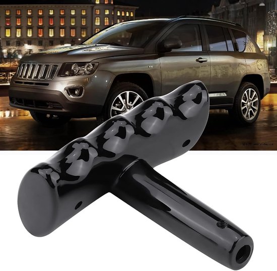 Dioche T-handvat Vorm Auto Versnellingspookknop Shifter voor, &, Hoogwaardig ABS, Ergonomisch Ontwerp, Eenvoudige Installatie (BLACK) — afbeelding 3