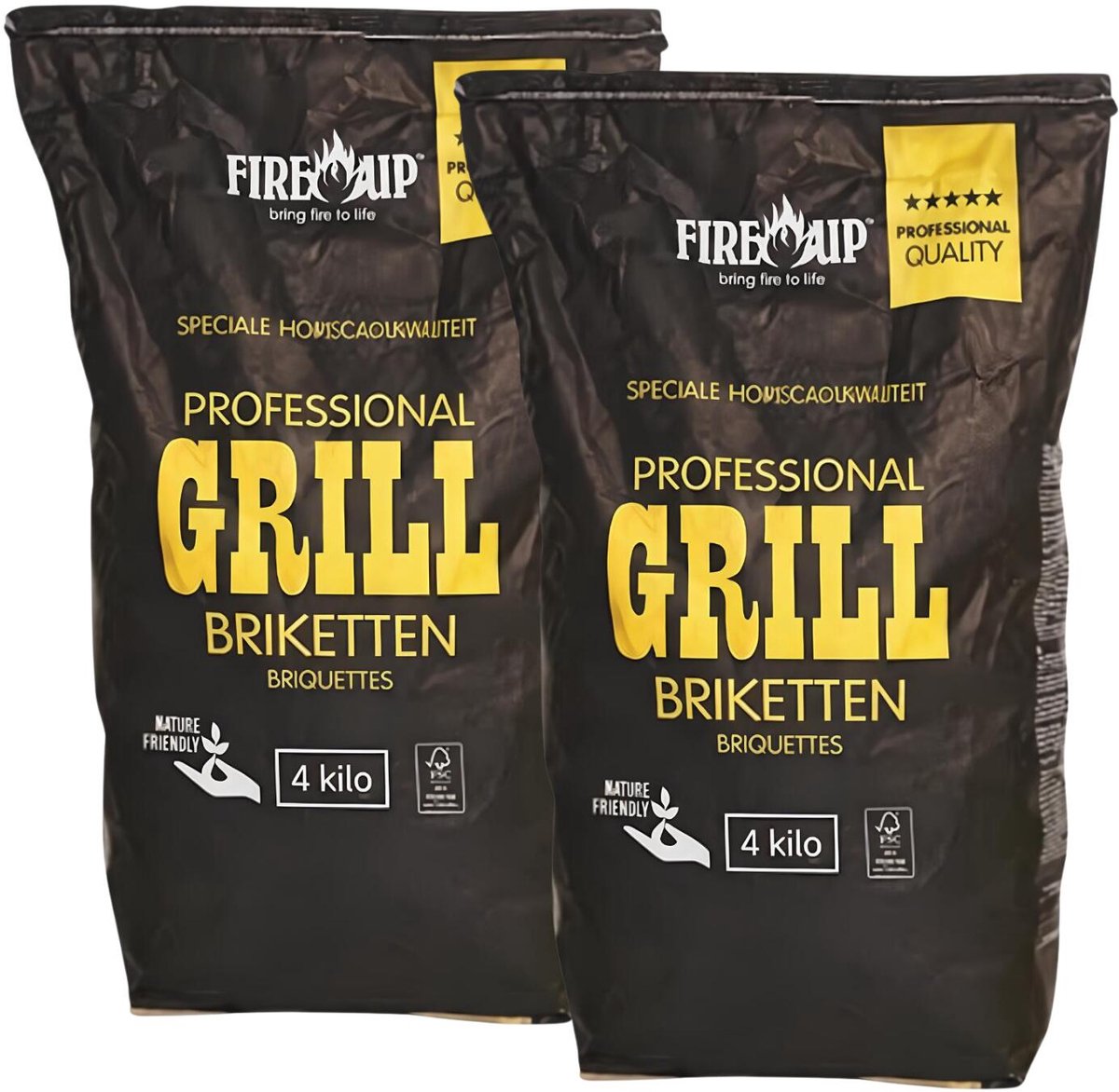 Fire-up Professional Grill briketten - 8 kilo - Barbeque artikelen - FSC-gekeurd