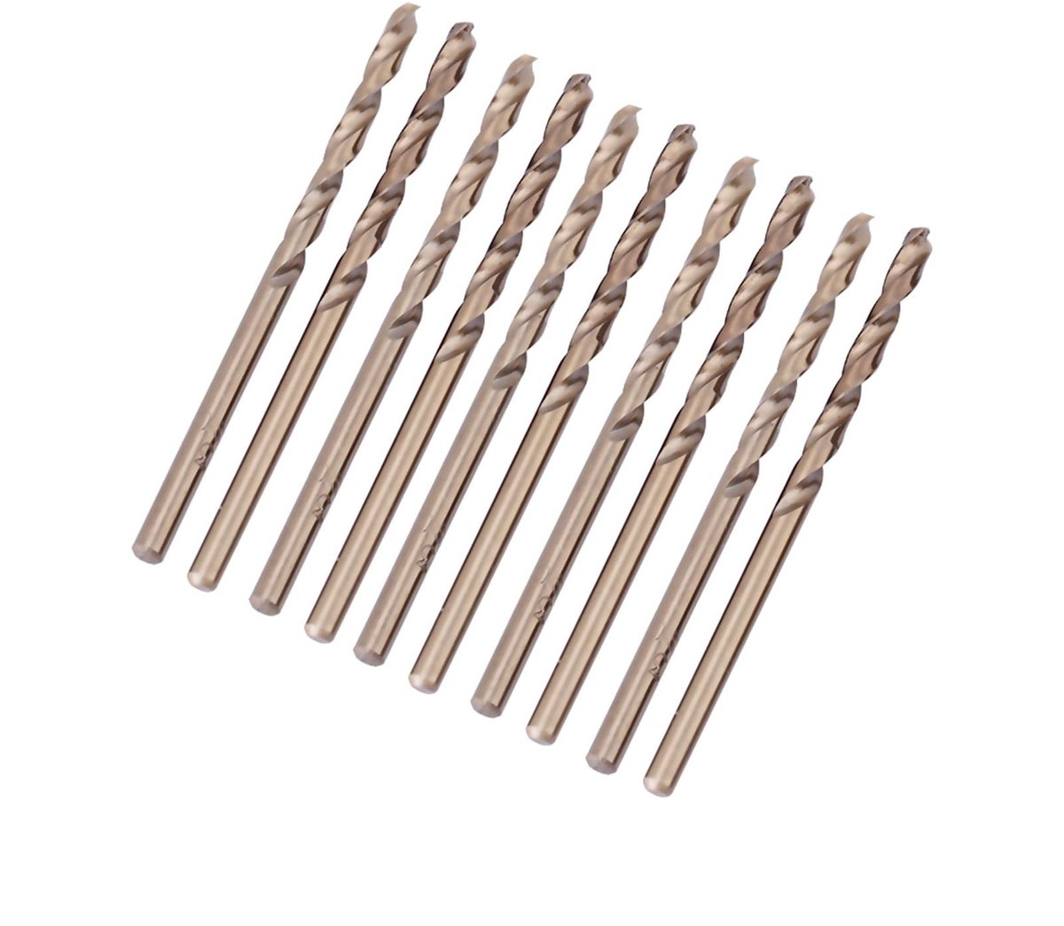Dailygoods- Boorset HSS CO/M35 - Boren Set 1.0-5.0mm - Duurzaam - Scherp - Splitpuntpunt 135 graden - Voor Roestvrij Staal - Boor