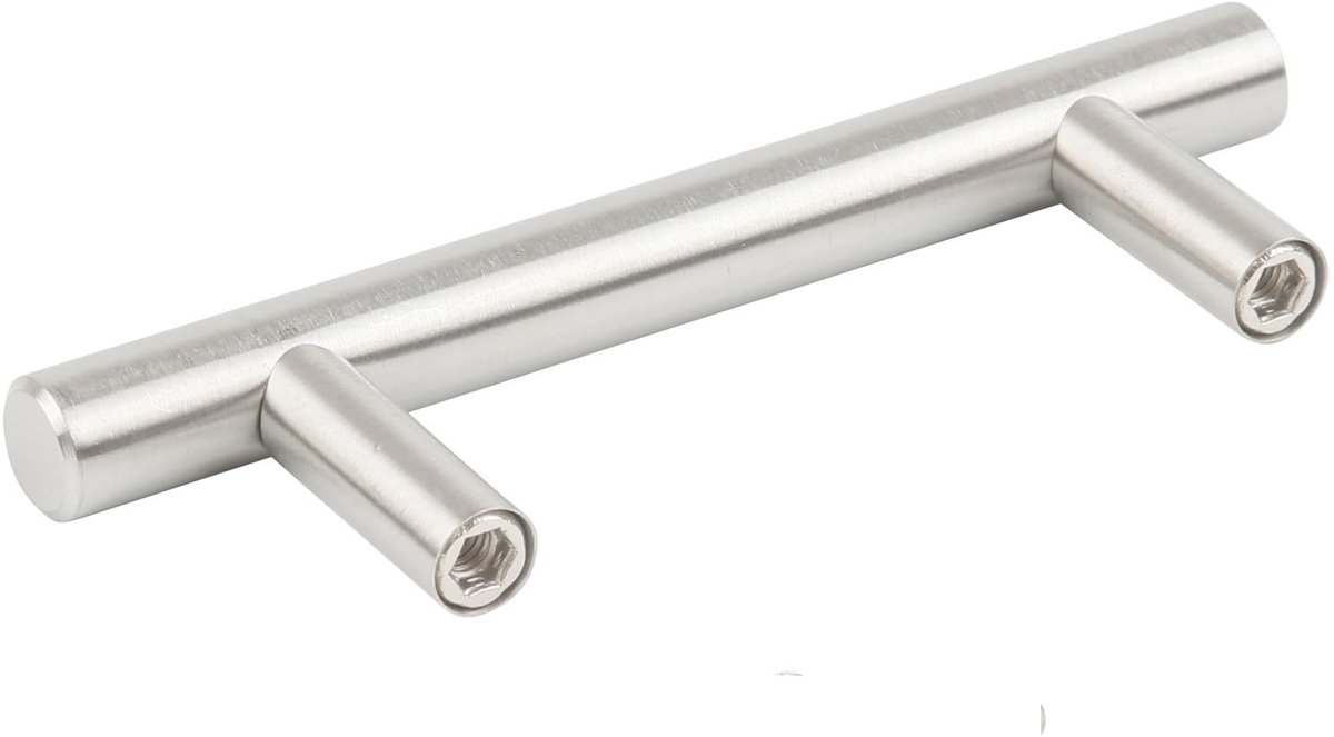 Dailygoods- Deurgrepen Set van 20 - Roestvrij Stalen T-Bar - 100mm Breed - 64mm Bevestigingscentra - Modern Design - Inclusief Schroeven - Kastgrepen
