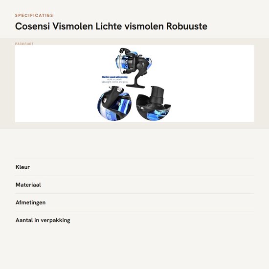 Dailygoods- Vismolen Robuust - Kunststof - Lichtgewicht - 3 Kleurvarianten - 3 Lagers - Afmetingen 11,5 x 7,5 x 10 cm - Hengel van Dailygoods — afbeelding 4