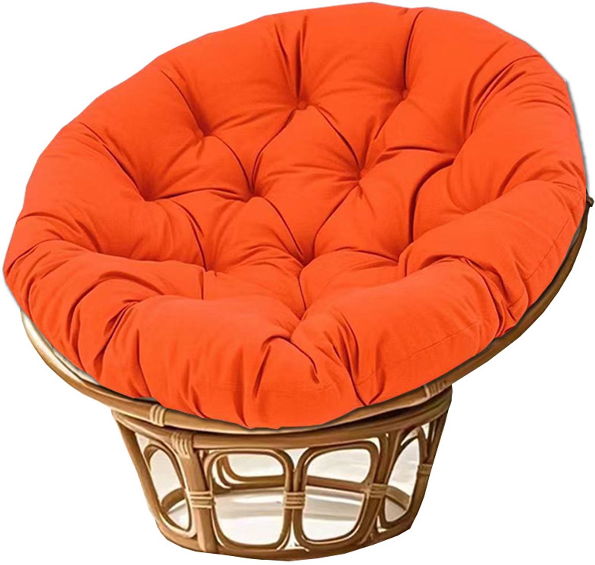 Oranje Zitkussen - rond - 40x40cm - geschikt voor hangmanden/schommels/radarstoelen - rugleuning