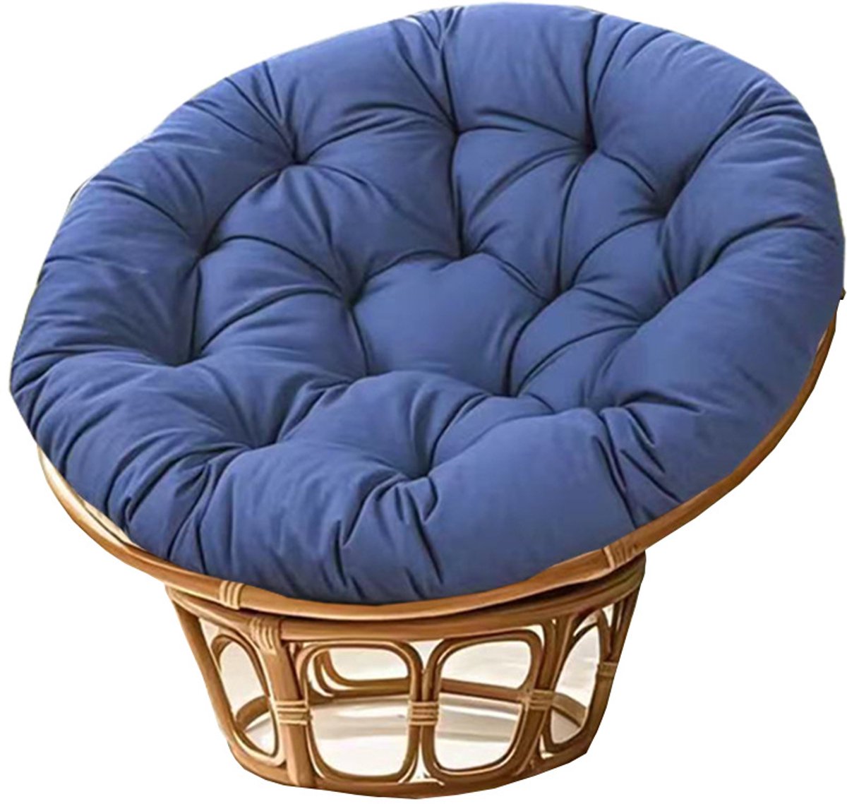 Marineblauw Zitkussen - rond - 40x40cm - geschikt voor hangmanden/schommels/radarstoelen - rugleuning