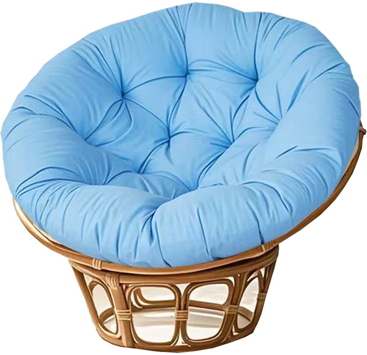 Lichtblauw Zitkussen - rond - 40x40cm - geschikt voor hangmanden/schommels/radarstoelen - rugleuning