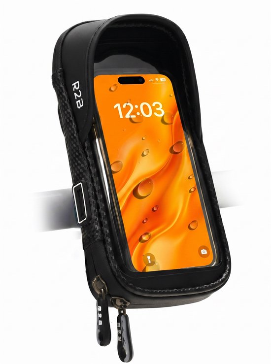 R2B Telefoonhouder Fiets Waterdicht - 360 Graden Rotatie - Ook voor Scooter en Motor - Gsm Houder Fiets - Fietshouder - Fiets Telefoonhouder - Smartphone Houder Fiets - Accessoires - Phone Holder Bike