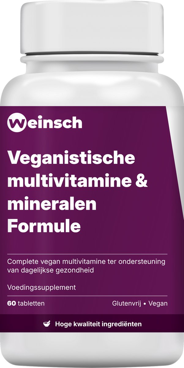 Weinsch Veganistische multivitamine & mineralen Formule | 1751mg | 60 tabletten