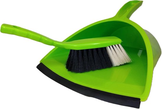Veegset Jumbo met professionele veegschep en handveger (groen) — afbeelding 4