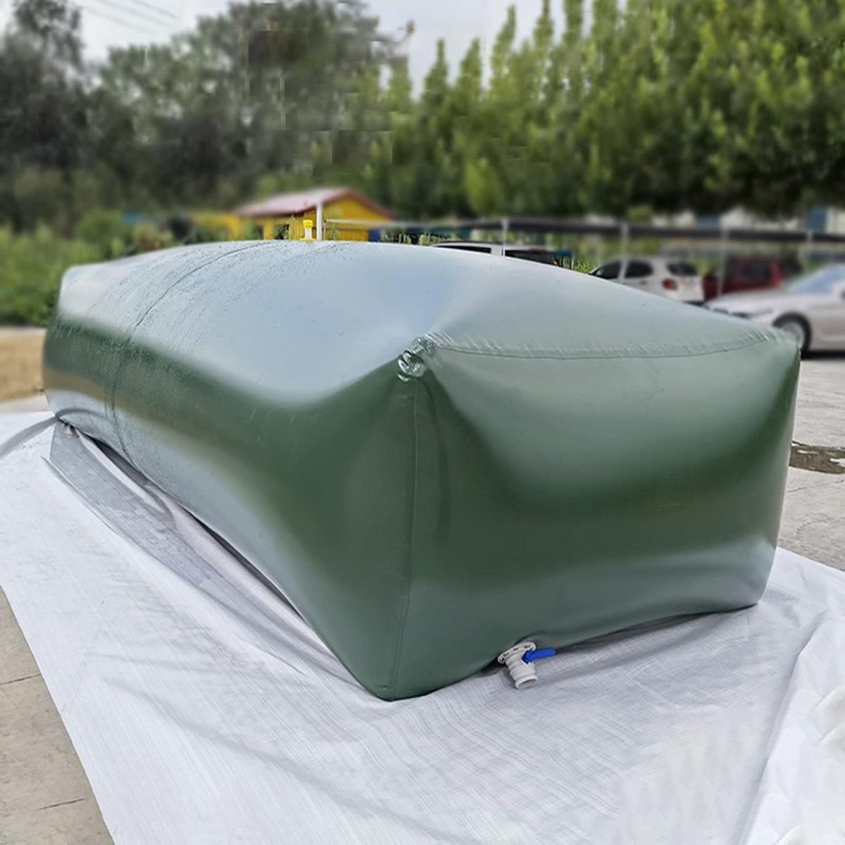 Waterreservoir met Spons - Waterzak Opslag - Tuin Water Geven - Duurzame PVC Constructie - Grote Capaciteit - Groen