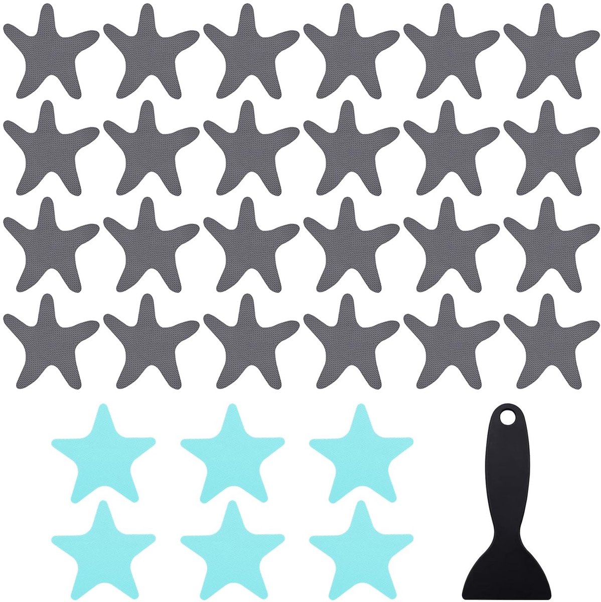 Dailygoods- Antislip Douchematten 30 Stuks - Antislip Badstickers - Antislip Douchestrip - Antislip Rubberen Matten - Schraper - Zelfklevend - Antislip Stickers