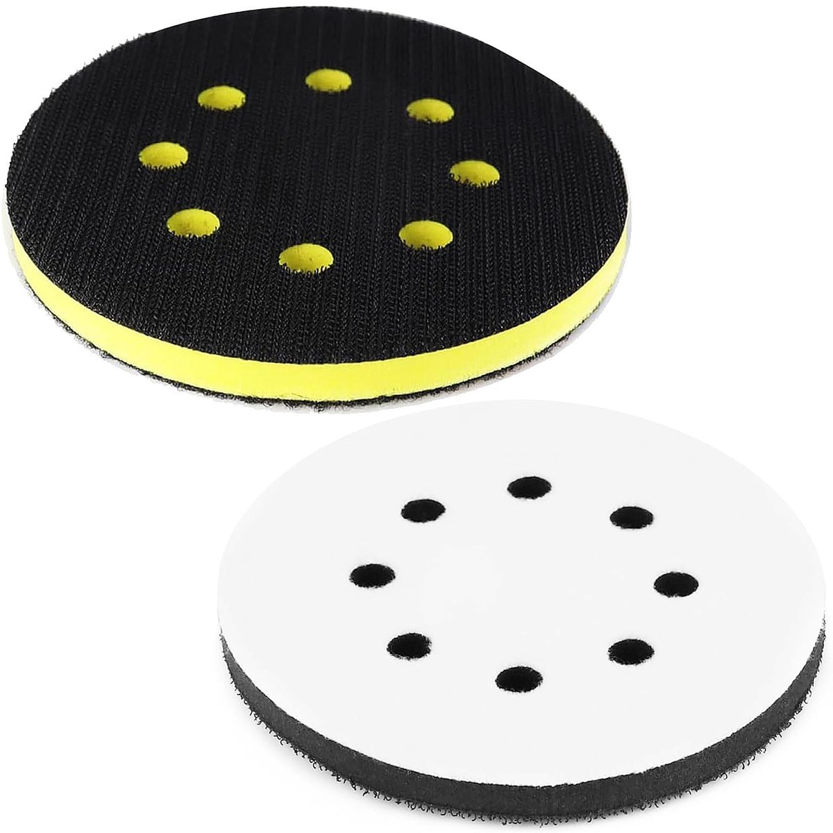 Dailygoods- Sponspad 125mm - Schuurpad - Schuurpapier - 8 Gaten - Professioneel - Hoogwaardige Schuim Pad