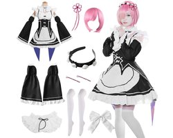 Dailygoods- Maid Outfit Elegante Design - Cosplay Anime Kostuum - Rollenspelset - Jurk met Accessoires - Verkrijgbaar in M/L/XL - Perfecte Lichaamscurve