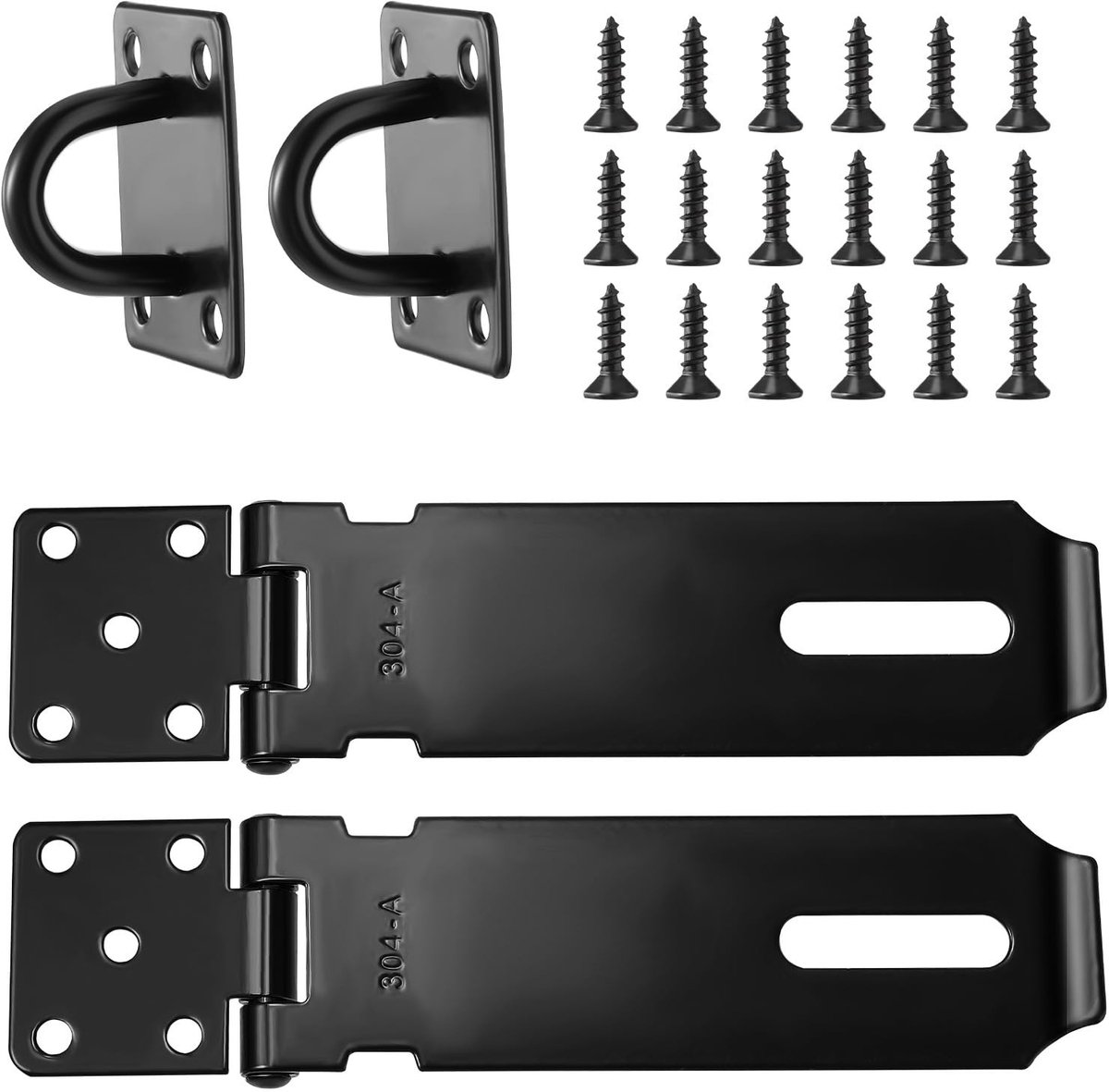 Dailygoods- Hasp - 5 Inch - 304 Roestvrij Staal - Veiligheidssluiting - Vergrendeling - Inclusief Schroeven - Stevig en Duurzaam - Deurslot