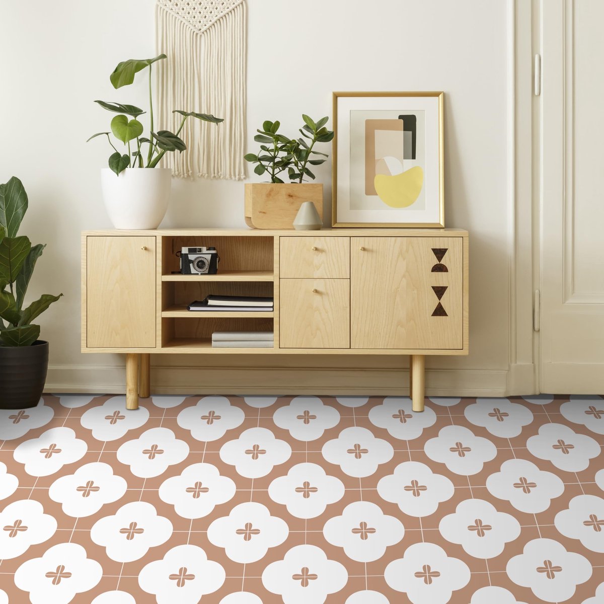 Dailygoods- Vloertegels Zelfklevend - Tegelstickers 24 Stuks - Retro Roze - Badkamer/Keuken - Peel & Stick - Eenvoudig Aanbrengen