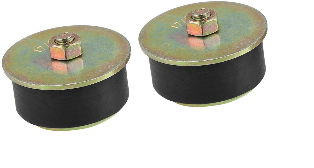 Dailygoods- Vriesstekker - Rubber - 2 Stuks - Hitte- en Vorstbestendig - Geschikt voor 1-7/8" tot 2" - Eenvoudig te Installeren - Diameter 47mm-50mm - Rubberen Dop