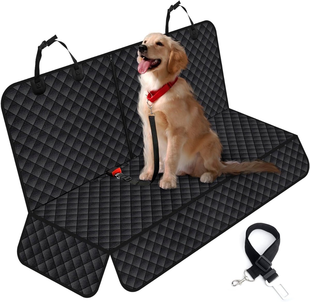 QUOVO® Kofferbak Beschermhoes Hond - Hondendeken Auto - Kofferbak Bescherming - Zwart - 35cm x 31cm x 8cm