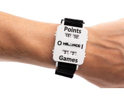 Padel Score Teller - Punten Teller Bandje voor Padel & Tennis - Scorekeeper - Scorebord - Wit