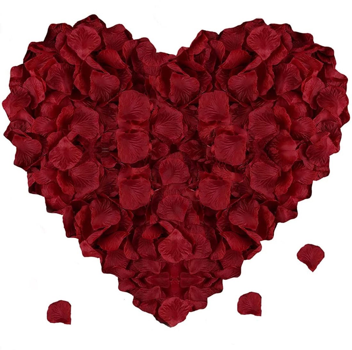 Dailygoods- Bloemblaadjes 1000 Stuks - Kunstmatige Roze Rozenblaadjes - Romantische Decoratie - Bruiloft - Verjaardagsdecoratie - Herbruikbaar - Decoratiebloemblaadjes