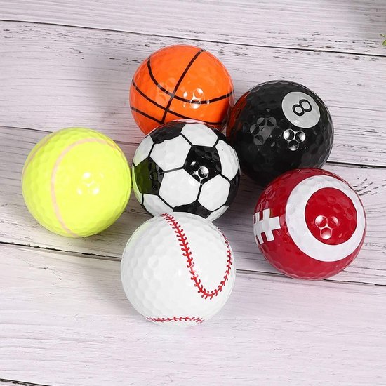 Dailygoods- Minigolfballen Lichtgewicht - 6 Stuks - Synthetisch Rubber - Duurzaam - Heldere Kleur - Perfect voor Training/Wedstrijden - Golfballen van Dailygoods — afbeelding 2
