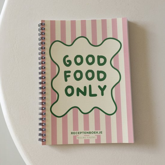 WeLikeToLove Receptenboek invulboek - Recepten - Receptenboekje - Kookboek zelf invullen - Keukencadeau - Cadeau vrouw - A5