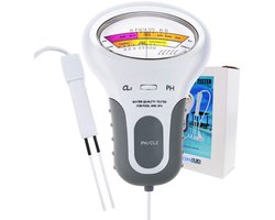 carmdering - Chloortester - pH-meter - Zwembadtester - Digitale meter voor pH en chloor (1,2-1,7 ppm, pH 7,2-7,8) - Inclusief opbergbox, draagbaar - Geen chemicali毛n nodig - Voor zwembad en spa