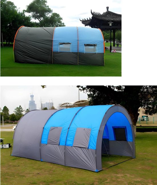 Cellista Grote Familietent 10 Personen - Tunnel Tent Waterdicht - Campingtent met Ademende Ramen - Groepstent voor Kamperen en Reizen - 480x310x210 cm — afbeelding 2