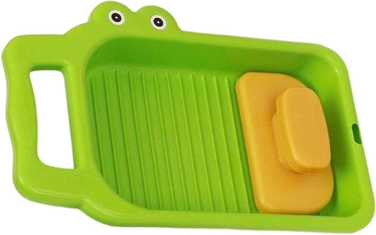 Mini wasplank Draagbare onderlegger Handwas kleding Antislip ontwerp 34x20x6 cm Groen