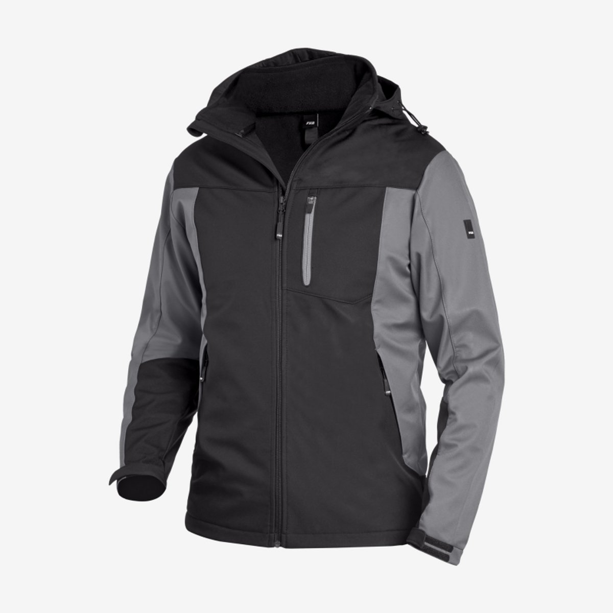 FHB JANNIK Softshelljack 79105 - Grijs-Zwart - XL