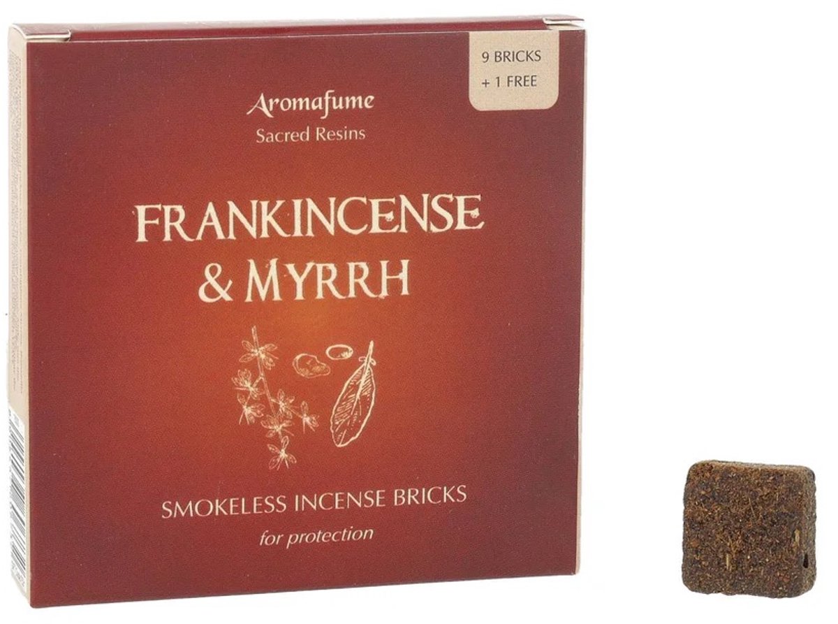 Aromafume - wierookblokjes - frankincense met myrrh - doosje 9 stuks