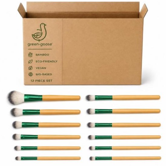 Professionele Bamboe Make-up Kwasten - Oog make-up Kwasten Set - Gezichtsmake-up - Oogschaduw, Wenkbrauw Beauty Make up Borstels
