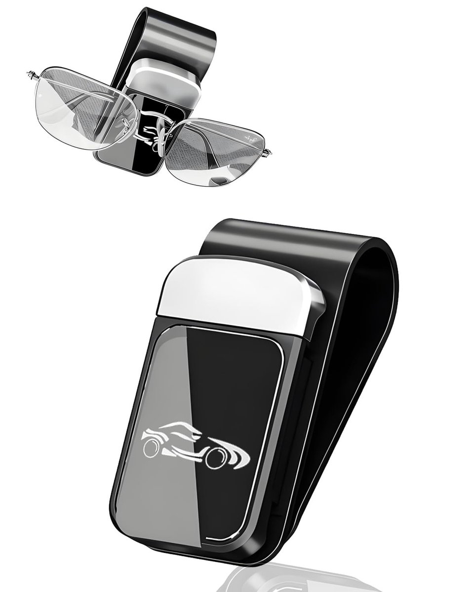 Dailygoods- Zonnebrilhouder Auto - Autozonneklep Houder - Brillenhouder - Clipdesign - Hoogwaardig Kunststof - Eenvoudig te Bevestigen