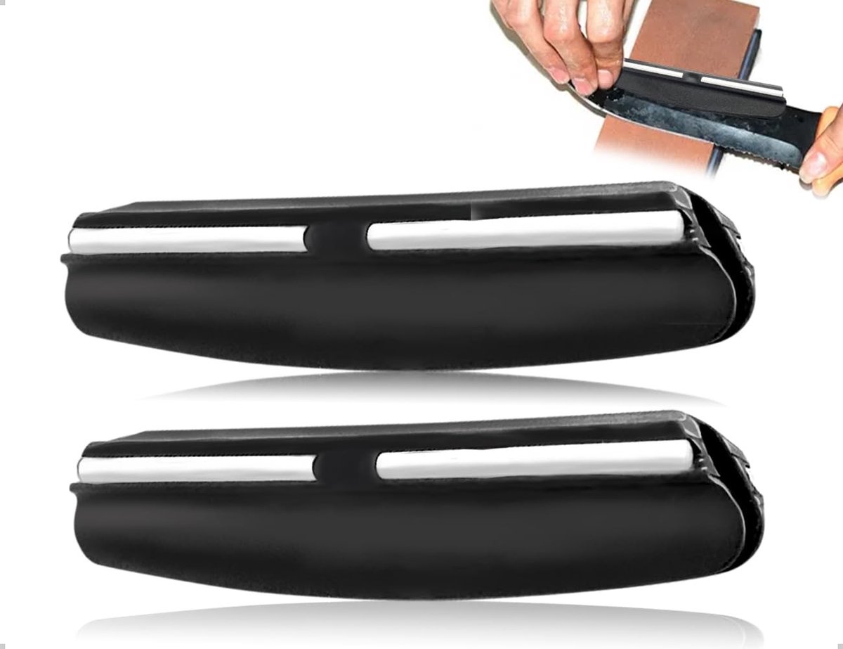 Dailygoods- Messenslijper Handmatig - Slijphulp Set van 2 - Hoekhouder voor Slijpstenen - Duurzaam Kunststof/Keramiek - Efficiëntie en Precisie