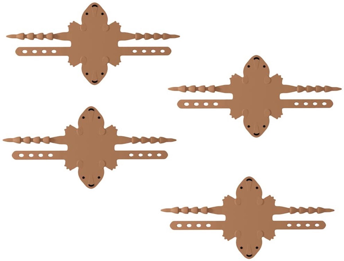 Dailygoods- Deurdempers 4 Pack - Geluidsdemper - Siliconen Deur Kussen - Deurdranger - Deurdecoratie - Verstelbare Gespen