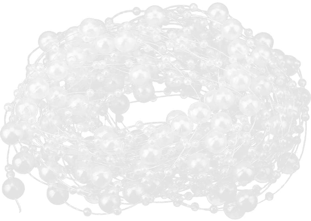 Dailygoods- Parelsnoer Kunstmatig - Kralenketting - Decoratie - 10 m - Eenvoudig aan te passen - ABS Materiaal
