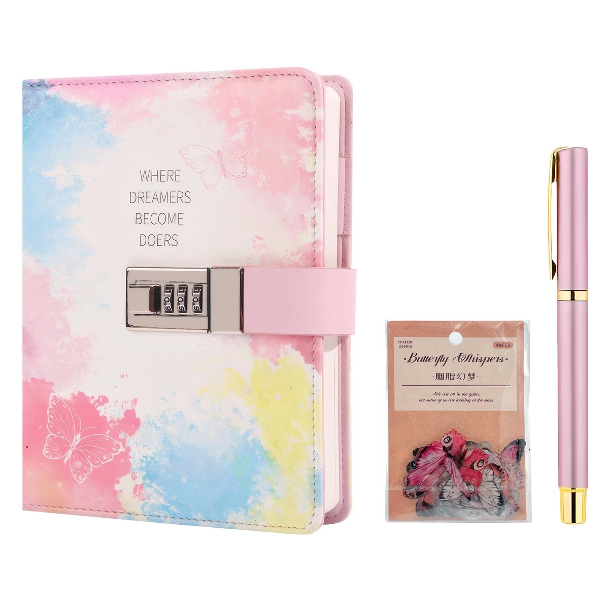 Dailygoods- Dagboek met slot - Dagboek meisjes - Dagboek met code - Dagboek volwassenen - Dagboek kinderen - Veilig en privé - Meisjesdagboek