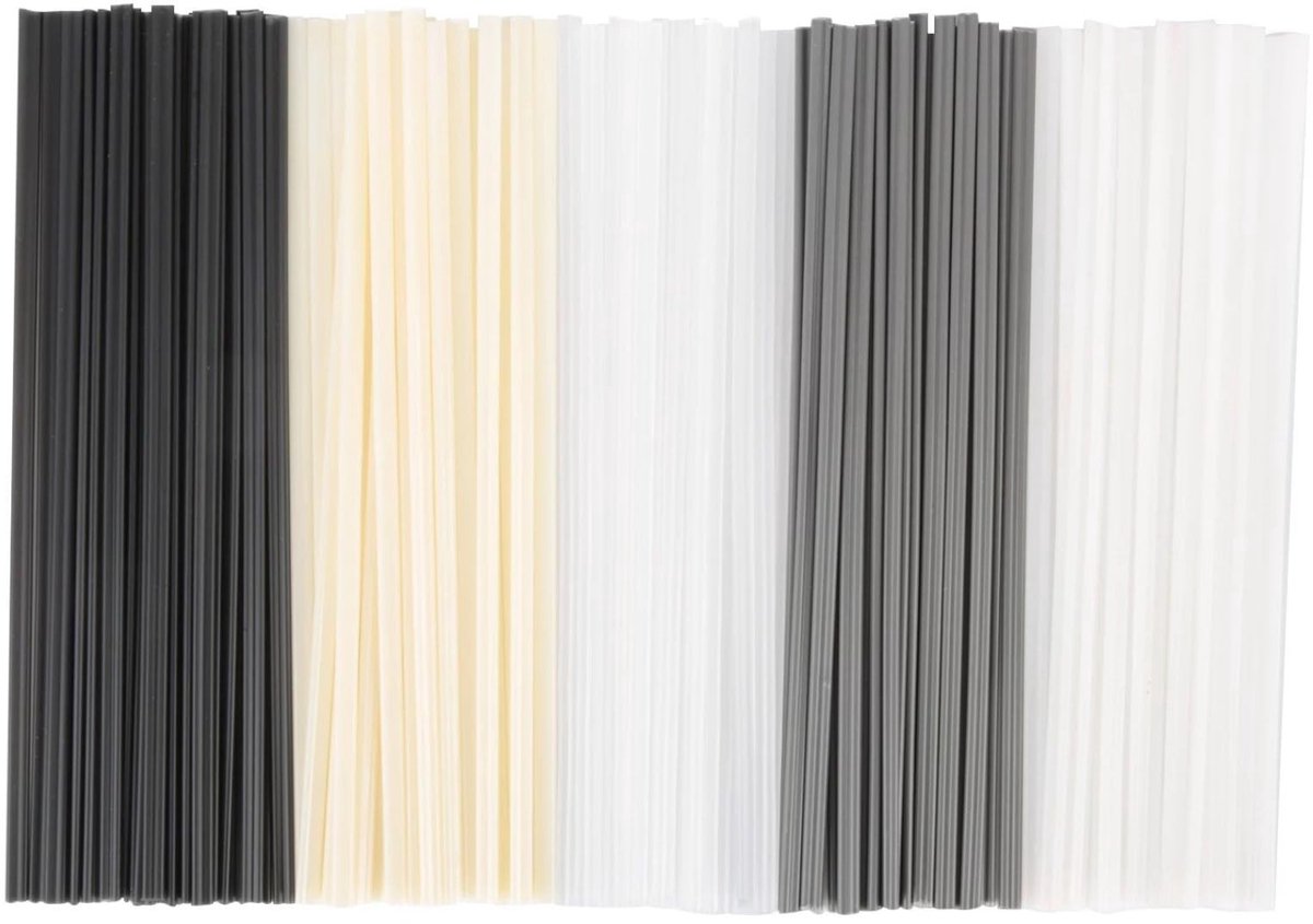 Dailygoods- Lasstaaf 200 mm - 50 Stuks - PVC/ABS/PE/PP - Kunststof Lasstaven - Lasreparatie - Hoge Temperatuurbestendigheid - Lasdraad