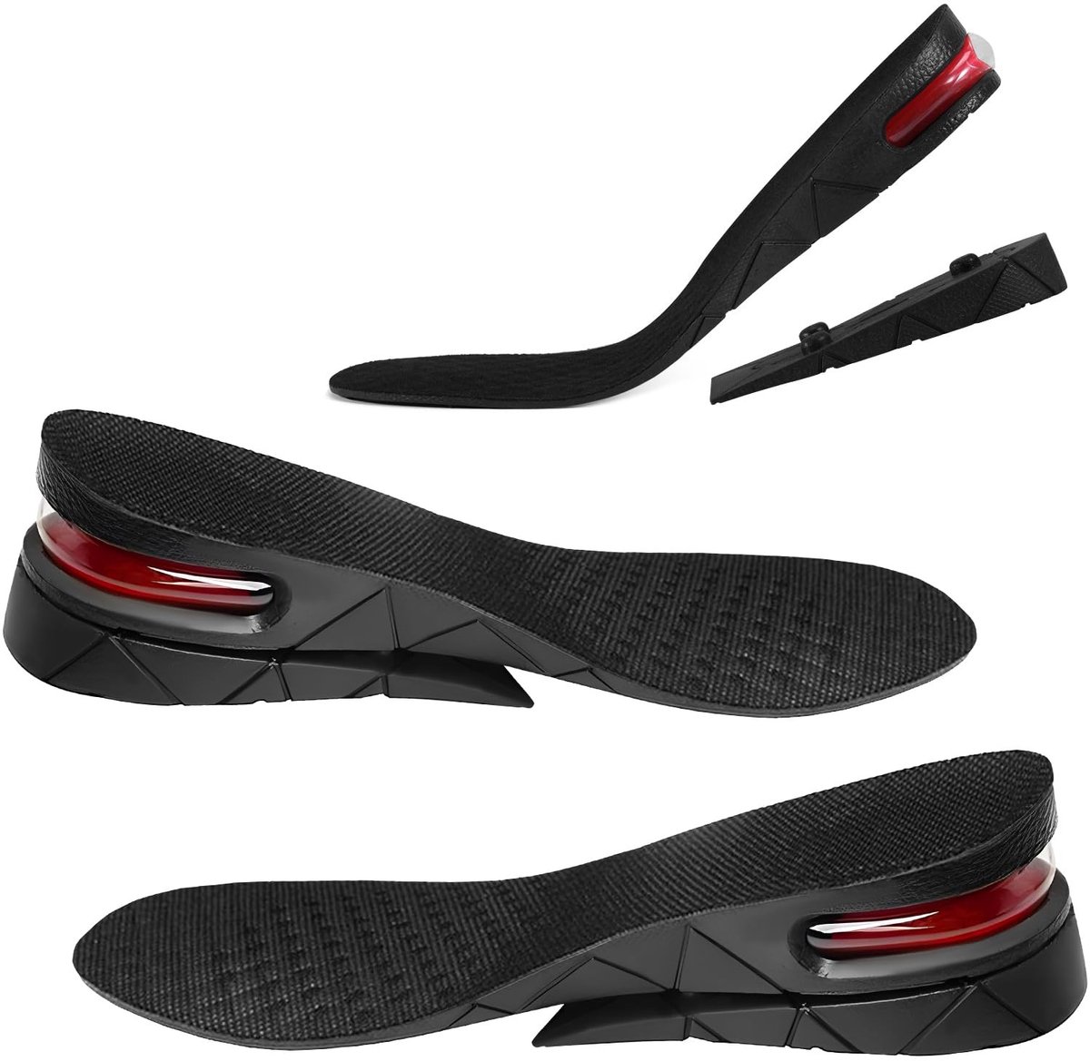 Dailygoods- Inlegzool hoogteverstelling 3/5 cm - Verstelbare inlegzolen - Demping schokabsorptie - Uniseks - Comfortabele inlegzool - Geschikt voor heren/dameschoenen - Verhogingszolen