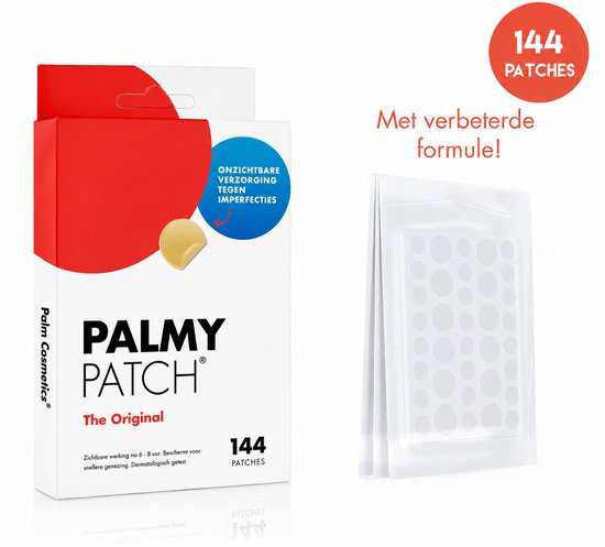 PALMY® Pimple Patch - Acne Patch - Pleister - Puistjes Pleister - Verwijdert Mee-eters - Sticker - 144 stuks
